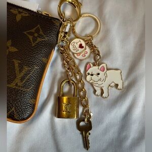 Authentic LV lock and key with Dog charm gift. .#306,306,311,301 choose your #